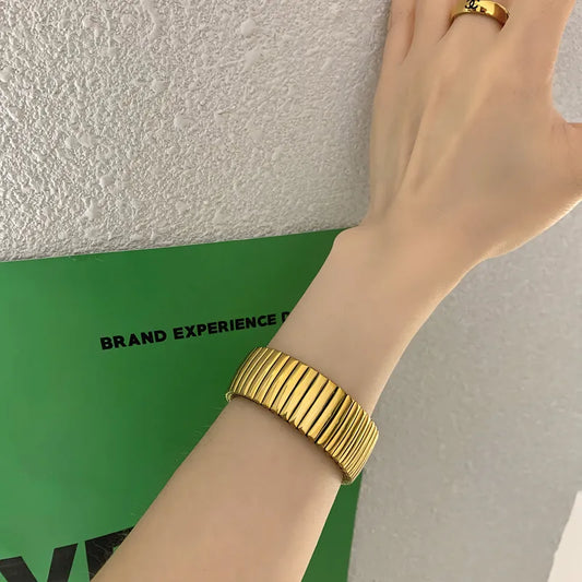 18K Gold Plated Watch Strap Bracelet (Free Size)