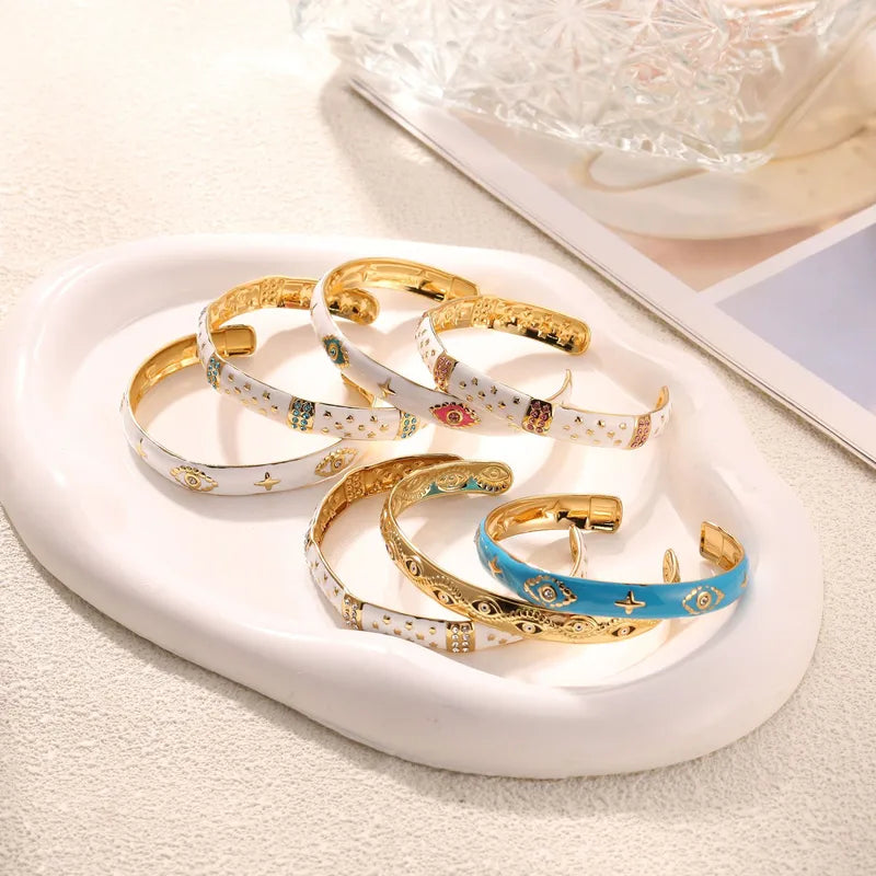 The Celestial Protection 18K Gold Plated Evil Eye Bracelet