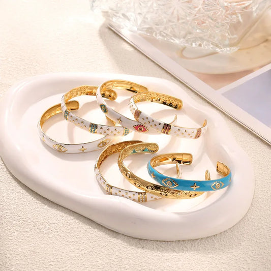 The Celestial Protection 18K Gold Plated Evil Eye Bracelet