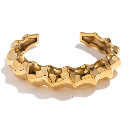 PVD 18K Gold Plated Faun Cuff Bracelet