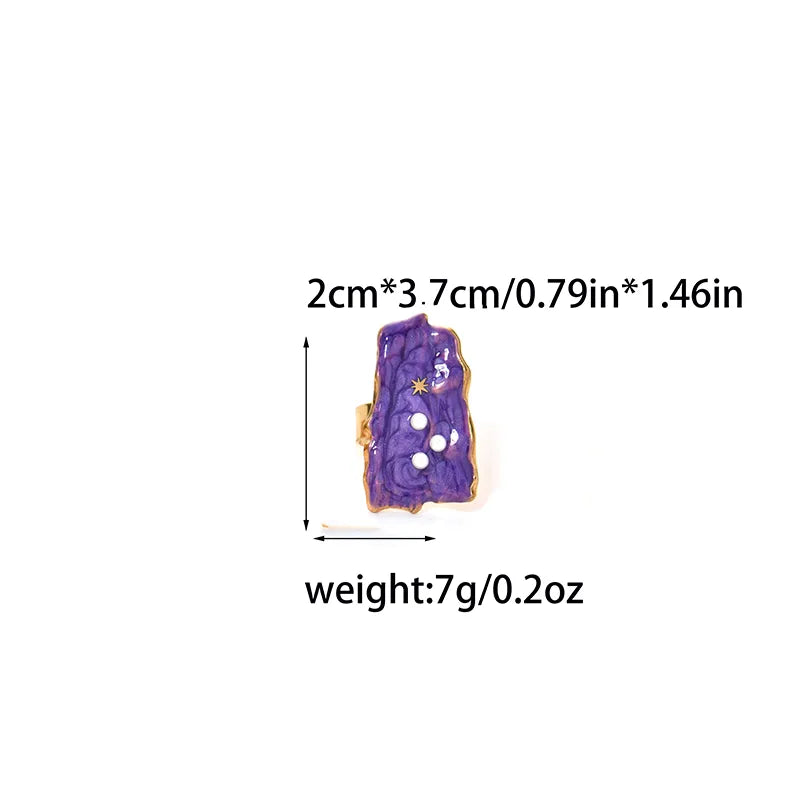 18K Gold Plated Celestial Galaxy Ring