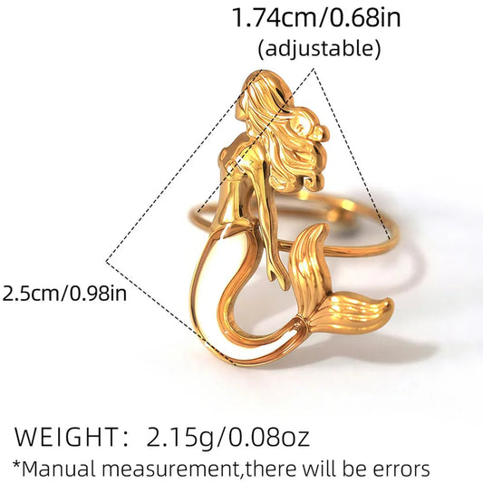 18K Gold Plated Mermaid Ring