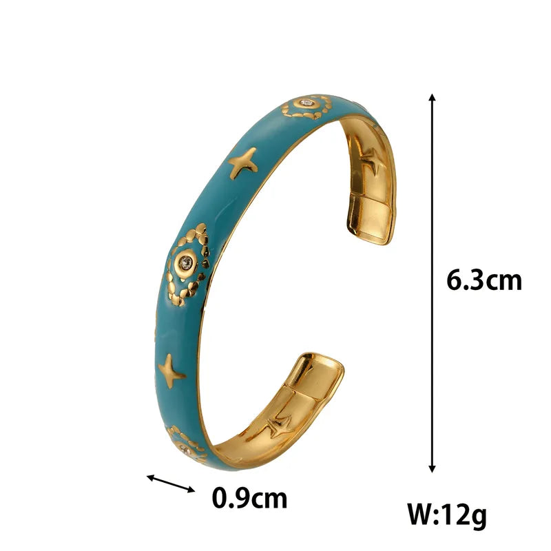 The Celestial Protection 18K Gold Plated Evil Eye Bracelet