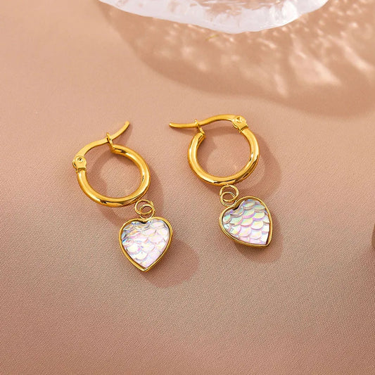 18K Gold Plated Mermaid Scaly Earrings