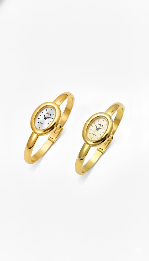 18K Gold Plated Watch for Men & Women | Water-Resistant Stainless Steel Timepiece