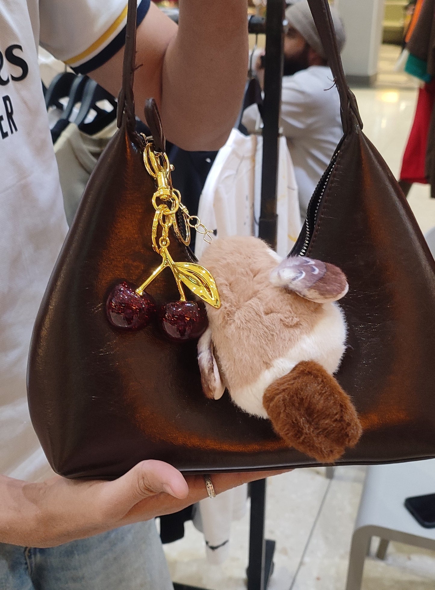 18K Gold Plated Cherry Bag Charm