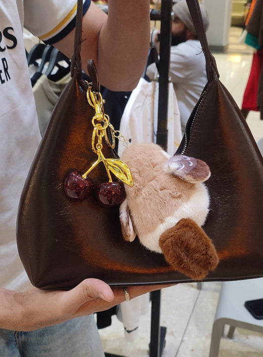 18K Gold Plated Cherry Bag Charm